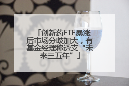 创新药ETF暴涨后市场分歧加大，有基金经理称透支“未来三五年”