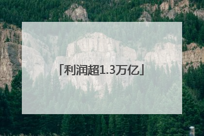 利润超1.3万亿