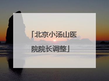 北京小汤山医院院长调整
