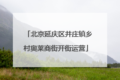 北京延庆区井庄镇乡村奥莱商街开街运营