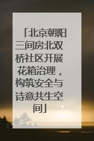 北京朝阳三间房北双桥社区开展花箱治理，构筑安全与诗意共生空间