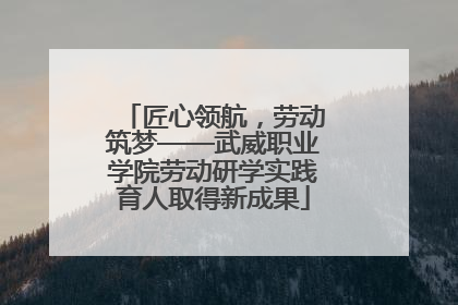 匠心领航，劳动筑梦——武威职业学院劳动研学实践育人取得新成果