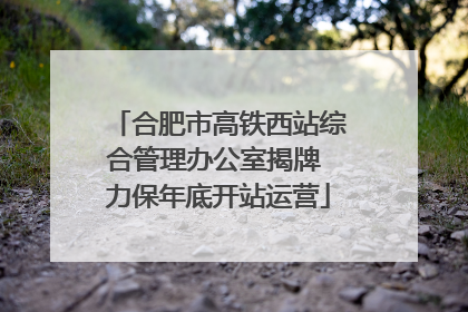 合肥市高铁西站综合管理办公室揭牌 力保年底开站运营