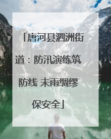 唐河县泗洲街道：防汛演练筑防线 未雨绸缪保安全