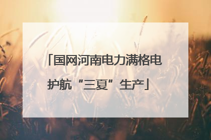 国网河南电力满格电护航“三夏”生产