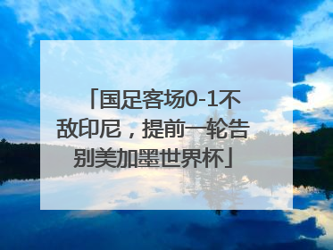 国足客场0-1不敌印尼，提前一轮告别美加墨世界杯