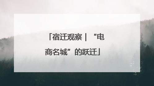 宿迁观察｜“电商名城”的跃迁