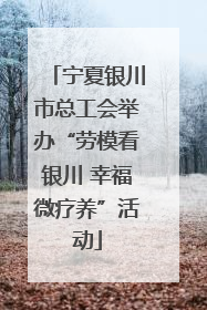 宁夏银川市总工会举办“劳模看银川 幸福微疗养”活动