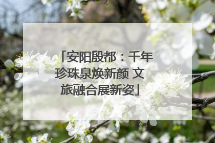 安阳殷都：千年珍珠泉焕新颜 文旅融合展新姿