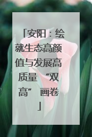 安阳：绘就生态高颜值与发展高质量 “双高” 画卷