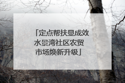 定点帮扶显成效 水景湾社区农贸市场焕新升级