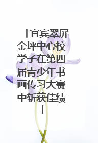 宜宾翠屏金坪中心校学子在第四届青少年书画传习大赛中斩获佳绩