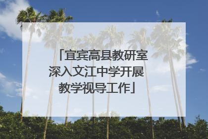 宜宾高县教研室深入文江中学开展教学视导工作