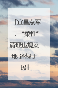 宜昌点军：“柔性”清理违规菜地 还绿于民