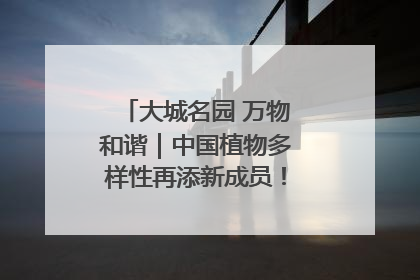 大城名园 万物和谐｜中国植物多样性再添新成员！它只在西藏墨脱