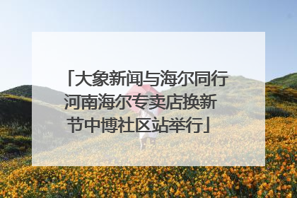 大象新闻与海尔同行 河南海尔专卖店换新节中博社区站举行
