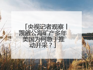央视记者观察丨觊觎公海矿产多年 美国为何急于推动开采？
