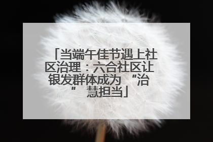 当端午佳节遇上社区治理：六合社区让银发群体成为 “治” 慧担当