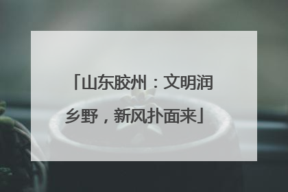 山东胶州：文明润乡野，新风扑面来