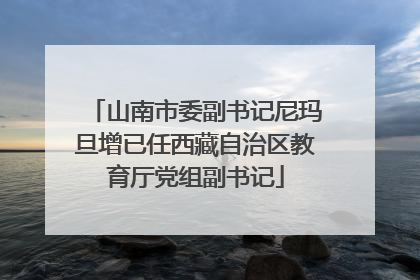 山南市委副书记尼玛旦增已任西藏自治区教育厅党组副书记