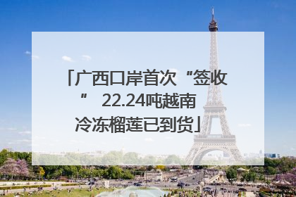 广西口岸首次“签收” 22.24吨越南冷冻榴莲已到货