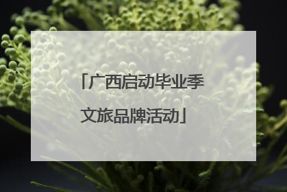 广西启动毕业季文旅品牌活动
