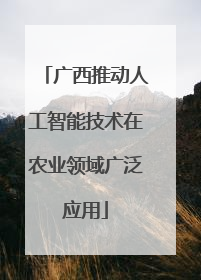 广西推动人工智能技术在农业领域广泛应用