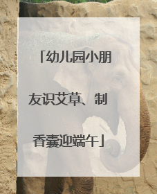 幼儿园小朋友识艾草、制香囊迎端午