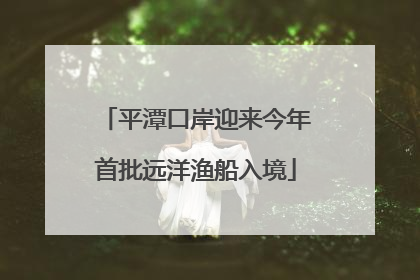 平潭口岸迎来今年首批远洋渔船入境