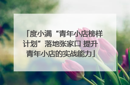度小满“青年小店榜样计划”落地张家口 提升青年小店的实战能力