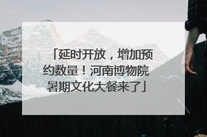 延时开放，增加预约数量！河南博物院暑期文化大餐来了
