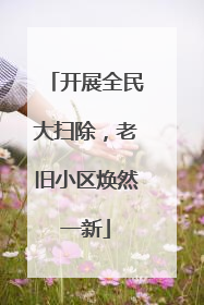 开展全民大扫除，老旧小区焕然一新