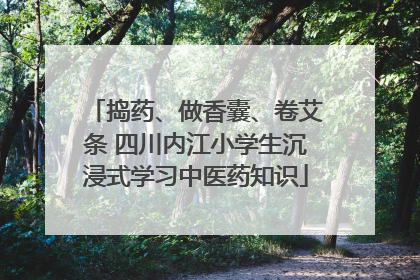 捣药、做香囊、卷艾条 四川内江小学生沉浸式学习中医药知识