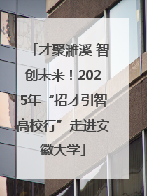 才聚濉溪 智创未来！2025年“招才引智高校行”走进安徽大学