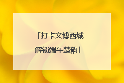 打卡文博西城 解锁端午楚韵