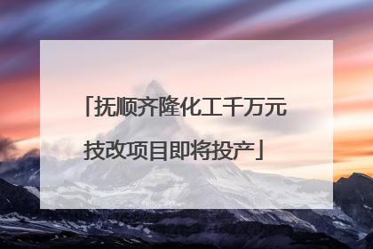 抚顺齐隆化工千万元技改项目即将投产