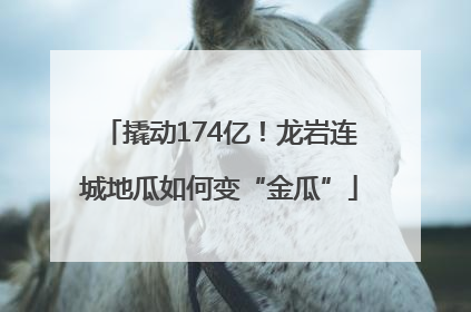 撬动174亿！龙岩连城地瓜如何变“金瓜”