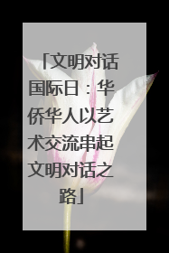 文明对话国际日：华侨华人以艺术交流串起文明对话之路