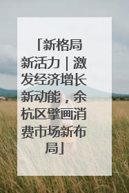 新格局 新活力｜激发经济增长新动能，余杭区擘画消费市场新布局