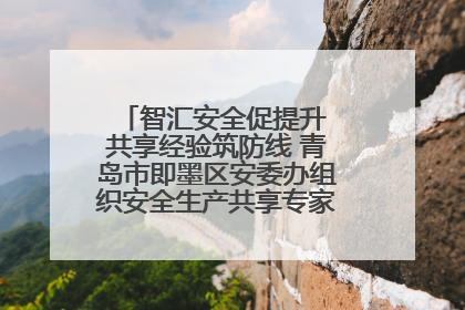 智汇安全促提升 共享经验筑防线 青岛市即墨区安委办组织安全生产共享专家现场观摩学习活动