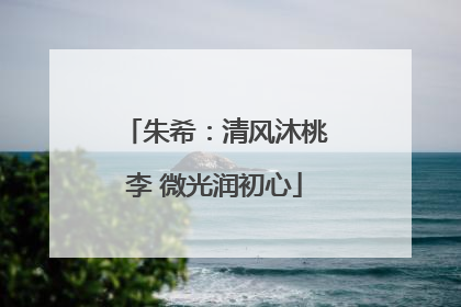 朱希：清风沐桃李 微光润初心