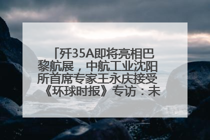 歼35A即将亮相巴黎航展，中航工业沈阳所首席专家王永庆接受《环球时报》专访：未来数量可以有很多