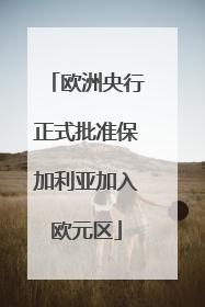 欧洲央行正式批准保加利亚加入欧元区