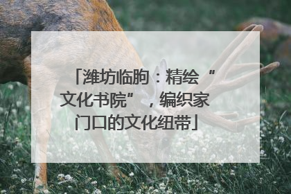 潍坊临朐：精绘“文化书院”，编织家门口的文化纽带