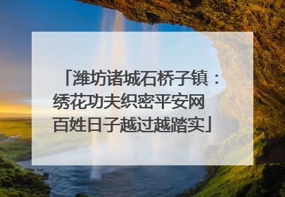 潍坊诸城石桥子镇：绣花功夫织密平安网 百姓日子越过越踏实