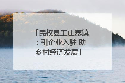 民权县王庄寨镇：引企业入驻 助乡村经济发展