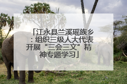江永县兰溪瑶族乡：组织三级人大代表开展“三会三文”精神专题学习