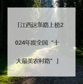 江西这条路上榜2024年度全国“十大最美农村路”