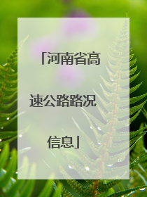 河南省高速公路路况信息