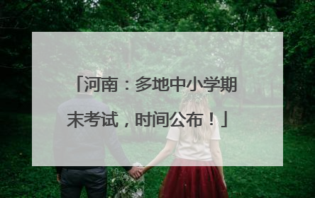 河南：多地中小学期末考试，时间公布！